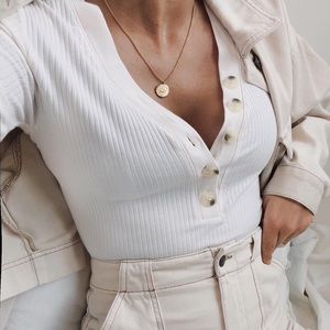 Abercrombie Ribbed Henley Tee